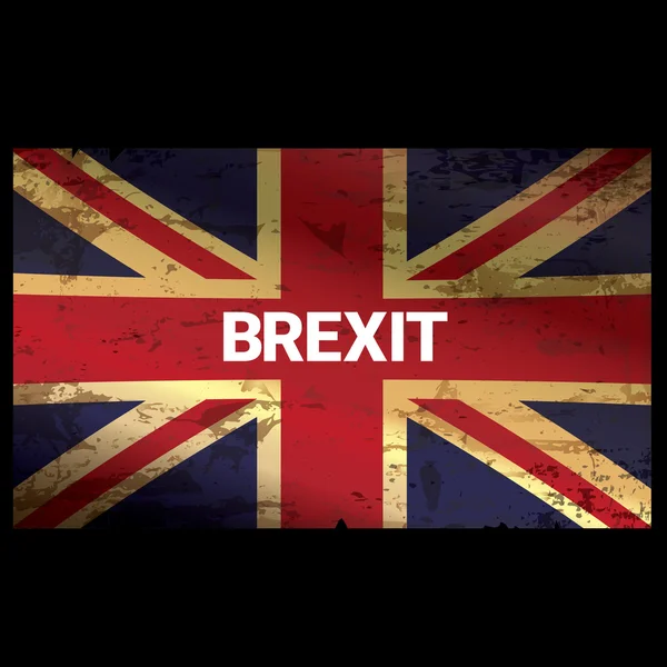 Brexit Texto aislado. Salida del Reino Unido — Vector de stock