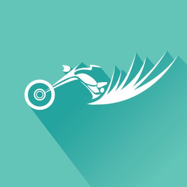 Motosiklet etiket, rozet. soyut motosiklet