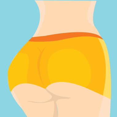 Seksi kadın büyük ganimet. Vektör kız bikini