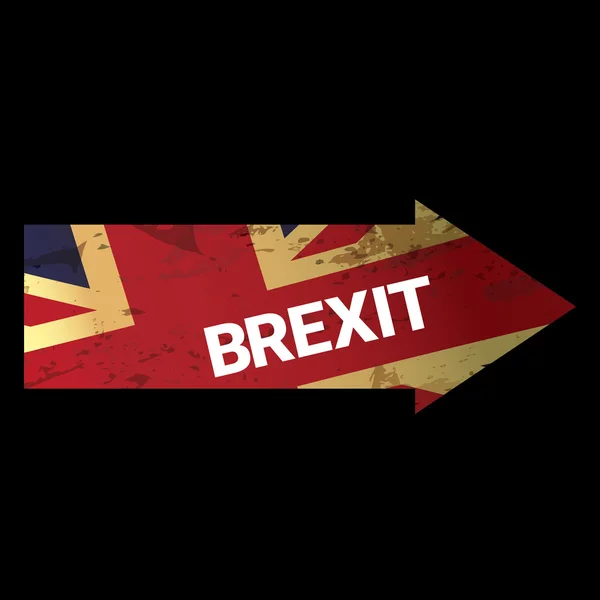 Brexit-Text isoliert. Austritt aus dem Vereinigten Königreich — Stockvektor