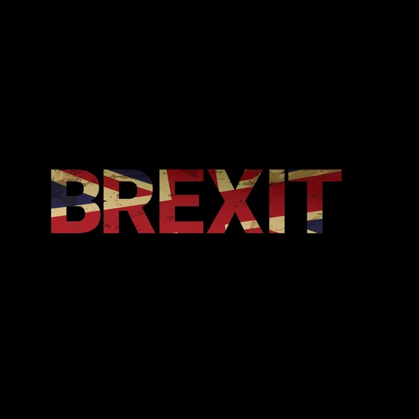 Brexit-Text isoliert. Austritt aus dem Vereinigten Königreich — Stockvektor