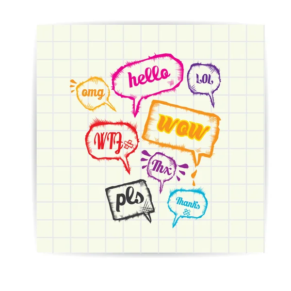 Vector sketch speech bubble — Stock Vector