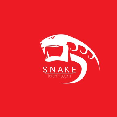 vektör yılan basit logo tasarım öğesi.