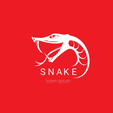 vektör yılan basit logo tasarım öğesi.