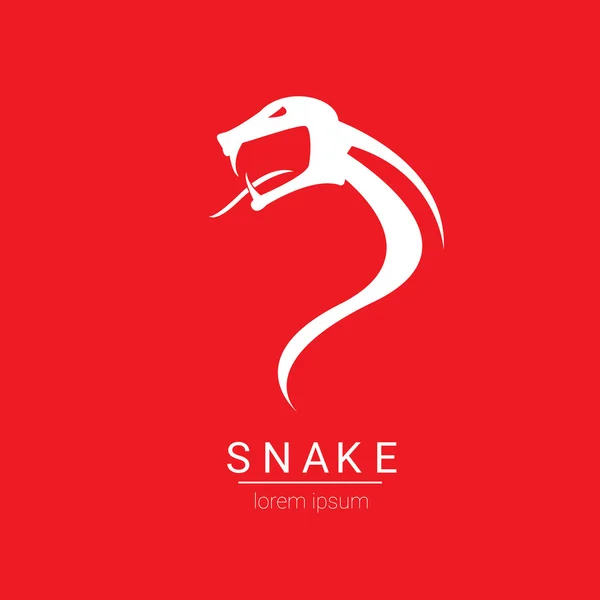 Vector snake simple logo design element. — Stock Vector
