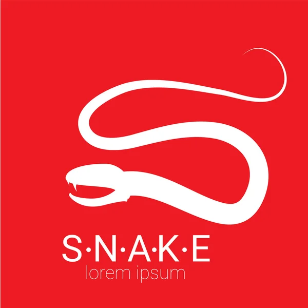 Vector serpiente simple logotipo diseño elemento . — Vector de stock