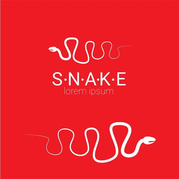 Vector serpiente simple logotipo diseño elemento . — Vector de stock