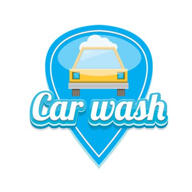 Oto yıkama Icons set üzerinde beyaz izole vektör.