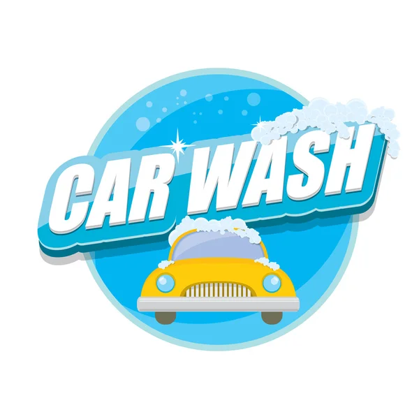 Vector Car wash icons set isolated on white. — Stock Vector