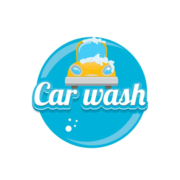 Vector Car wash icons set isolated on white. — Stock Vector