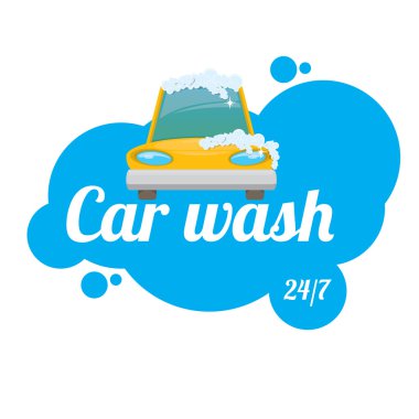 Oto yıkama Icons set üzerinde beyaz izole vektör.