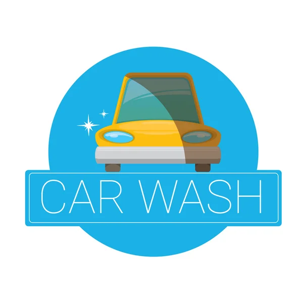 Vector Car wash icons set isolated on white. — Stock Vector