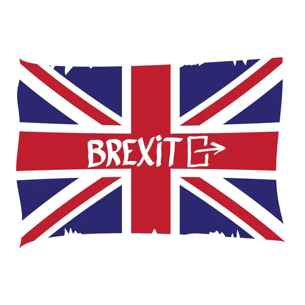 Brexit szöveg elszigetelt. Egyesült Királyság kilépés — Stock Vector