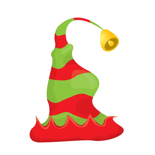Sombrero de elfo de Navidad. ilustración vectorial — Archivo Imágenes Vectoriales