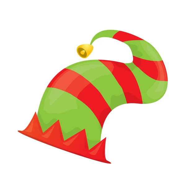 Noel elf şapka. vektör çizim — Stok Vektör