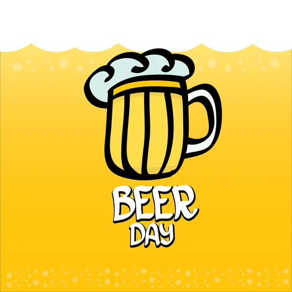 Hintergrund zum Internationalen Tag des Bieres. — Stockvektor