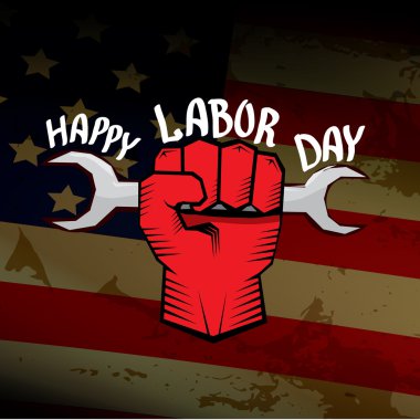 ABD İşçi Bayramı vektör arka plan.