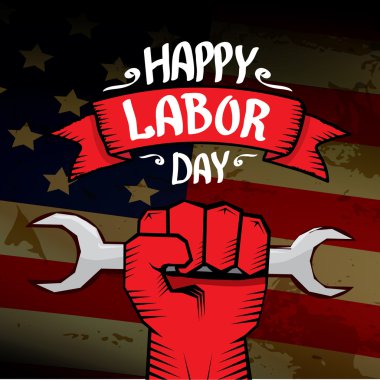 ABD İşçi Bayramı vektör arka plan.
