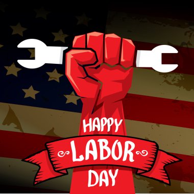 ABD İşçi Bayramı vektör arka plan.