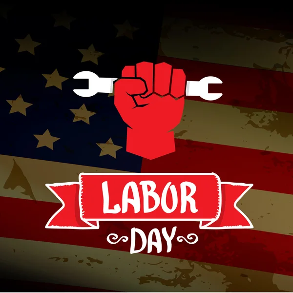 Usa Labor Day Vektor Hintergrund. — Stockvektor