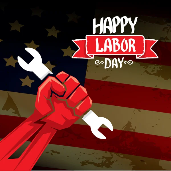 Usa Labor Day Vektor Hintergrund. — Stockvektor