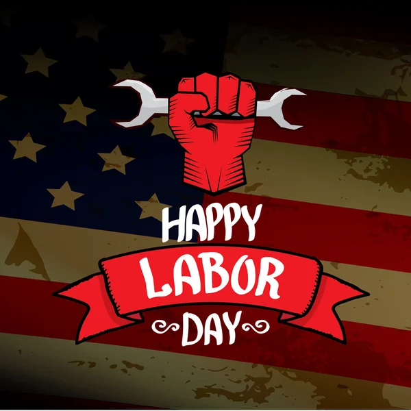 Usa labor day vector background. — Stock Vector