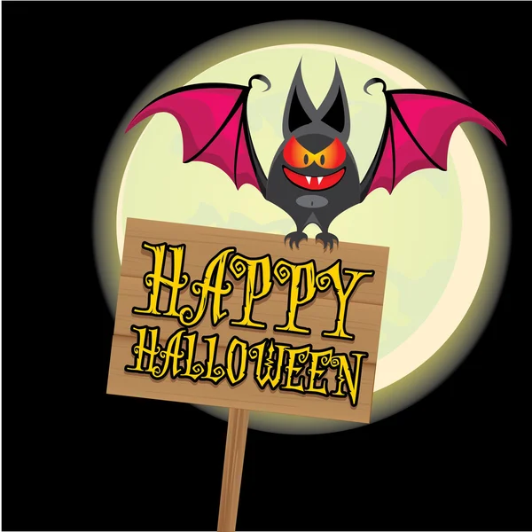 Vector feliz tarjeta de Halloween plantilla de diseño . — Archivo Imágenes Vectoriales