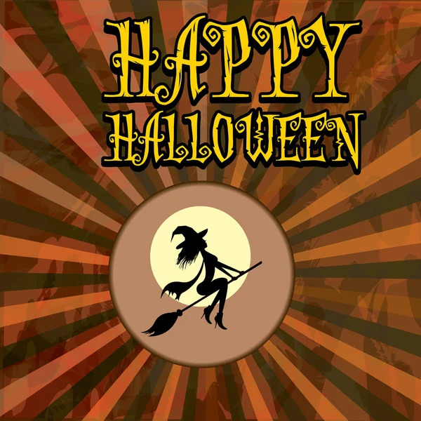 Vector feliz tarjeta de Halloween plantilla de diseño . — Vector de stock