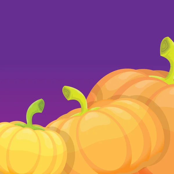 Vector halloween invitación frontera con calabazas — Archivo Imágenes Vectoriales