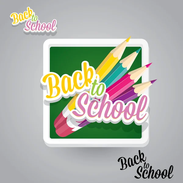 Pencil with text Back to school vector background. — Stock Vector