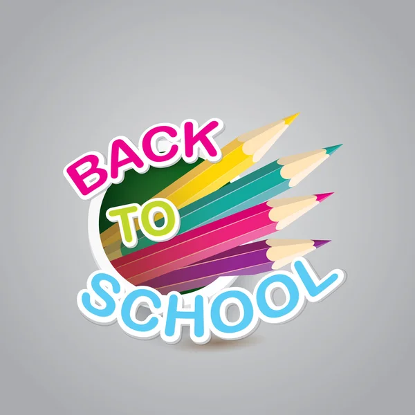 Pencil with text Back to school vector background. — Stock Vector