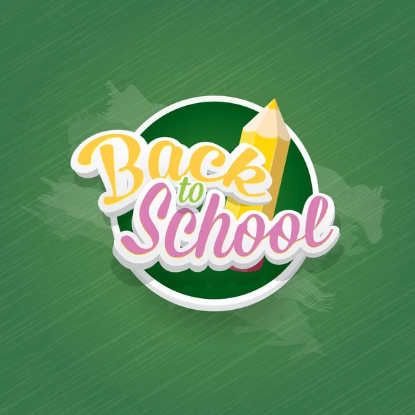 Pencil with text Back to school vector background. — Stock Vector