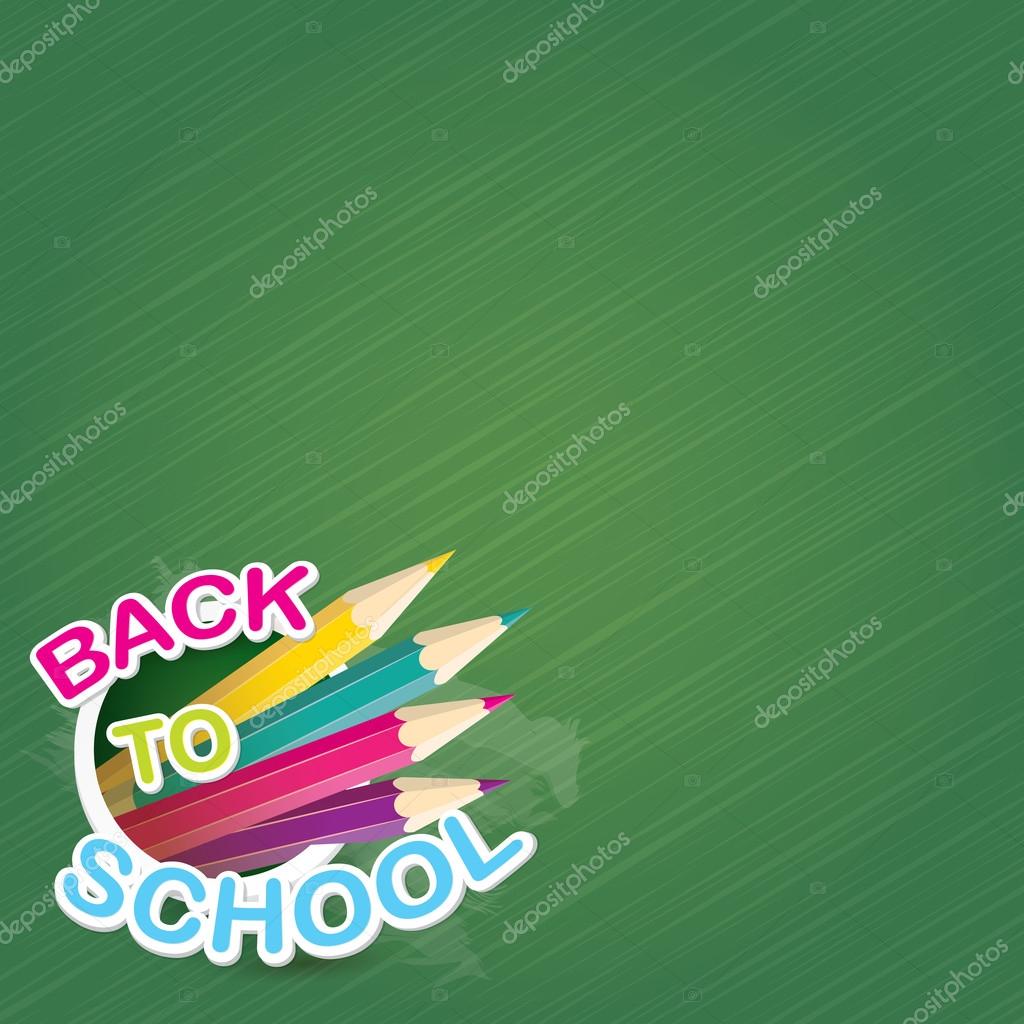Orange pencil with text Back to school vector background. back to school vector concept illustration.