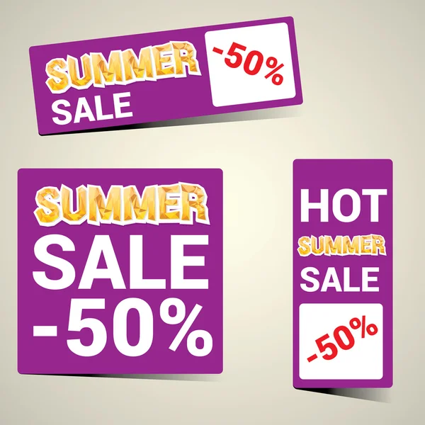 Vector summer sale label or sticker — Stock Vector