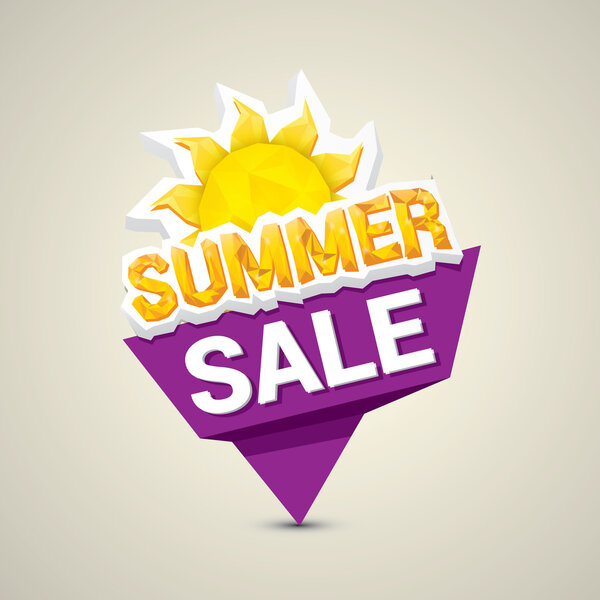 векторная летняя распродажа этикетки или стикера
