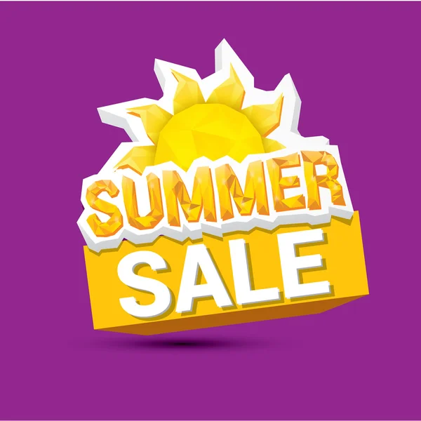 Vector summer sale label or sticker — Stock Vector