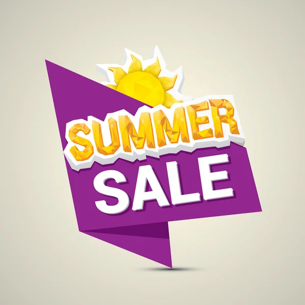 Vector summer sale label or sticker — Stock Vector