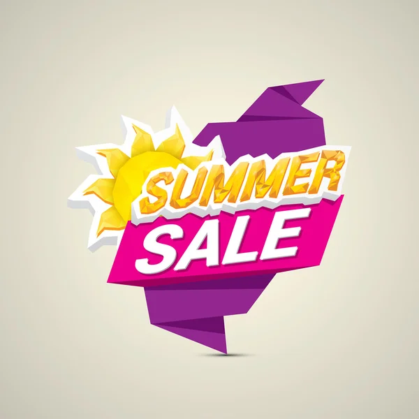 Vector summer sale label or sticker — Stock Vector