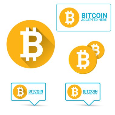 Bitcoin simge vektör. bitcoin simgesi