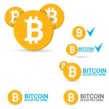 Bitcoin simge vektör. bitcoin simgesi