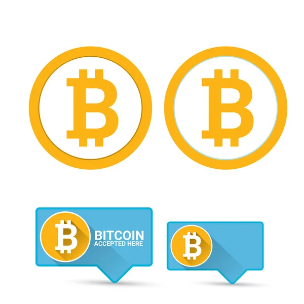Vecteur Bitcoin symbole. icône Bitcoin — Image vectorielle