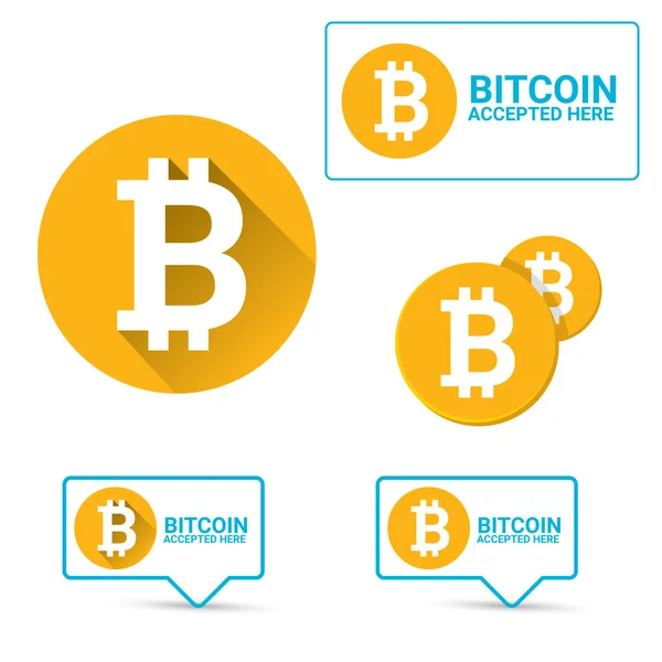 Vektor Bitcoin-Symbol. Bitcoin-Ikone — Stockvektor