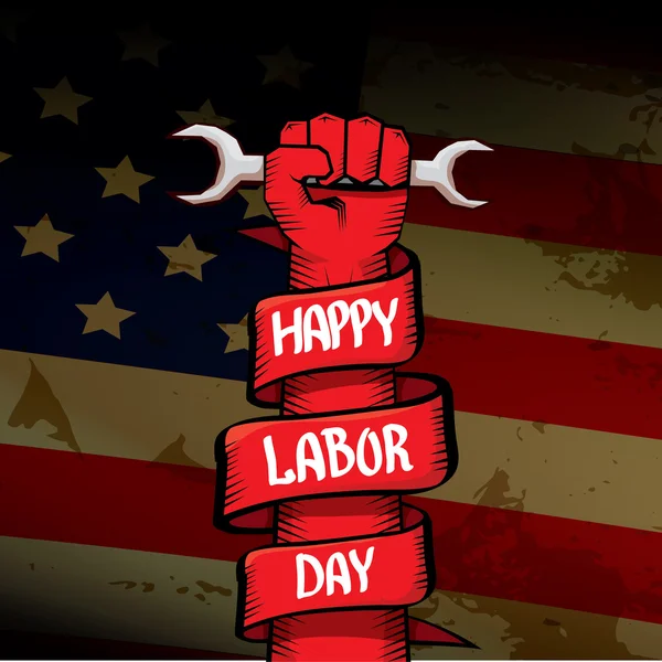 米国の労働者の日のベクトルの背景. — ストックベクタ