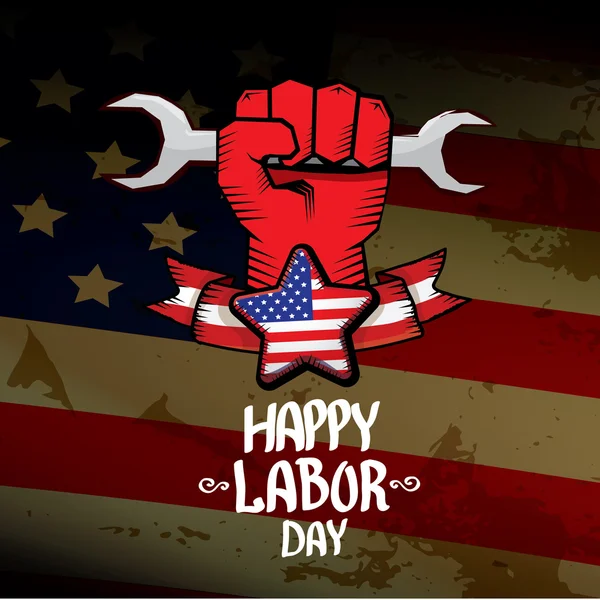 Usa labor day vector background. — Stock Vector