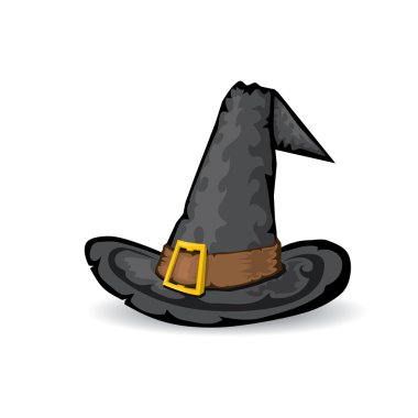 resimde beyaz izole uzun boylu cadı şapka