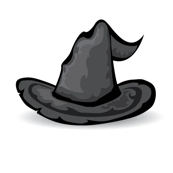 Ilustración de sombrero de bruja alto aislado en blanco — Vector de stock