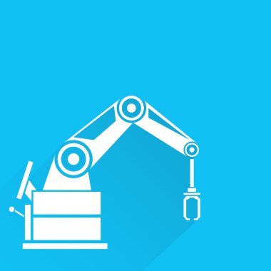 vektör robotik kol sembolü. robot el.