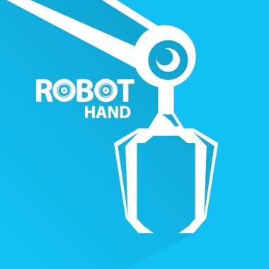 vektör robotik kol sembolü. robot el.