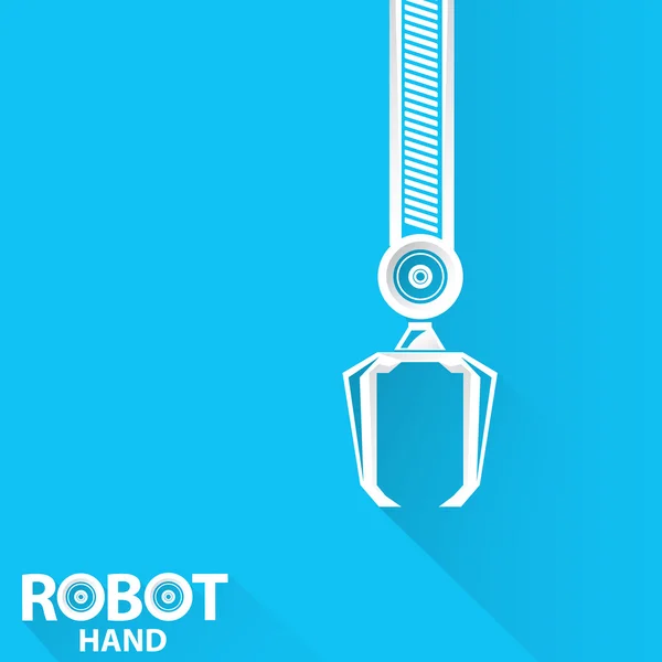 Symbole de bras robotique vectoriel. main robot . — Image vectorielle