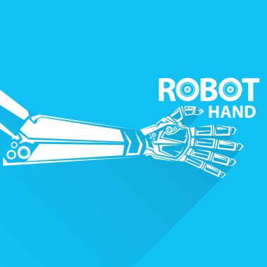 vektör robotik kol sembolü. robot el.